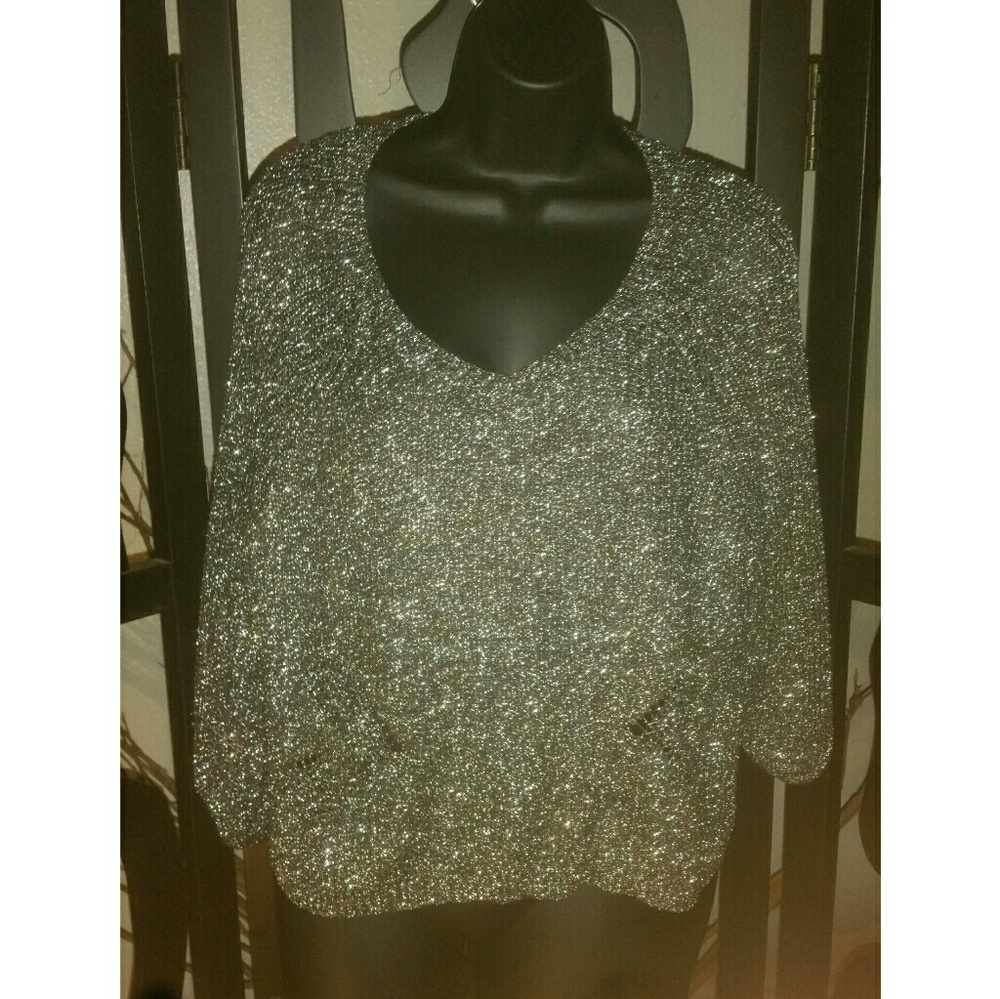 Sparkly Black Jennifer Lopez Sweater Size XS